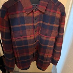 Banana Republic Heavyweight Men’s Plaid Jacket - Red and Blue